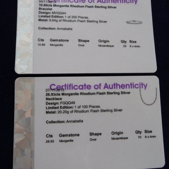 Mozambique Morganite necklace & bracelet set - Picture 2 of 7